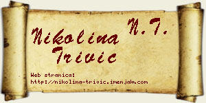 Nikolina Trivić vizit kartica